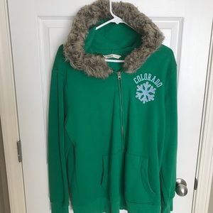Old Navy green hoodie